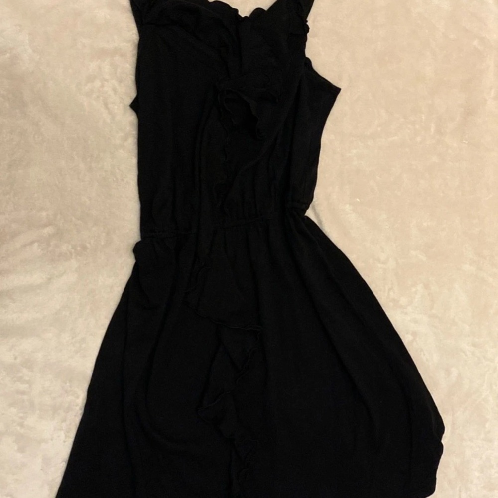 Express Black Ruffle Midi Dress - Picture 11 of 11